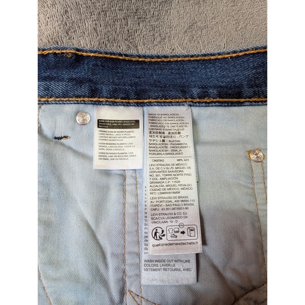 Levis 550 Mens Relaxed Fit Straight Leg Jeans Blue Medium Wash 48x32 01550-4886 - Picture 7 of 8